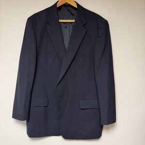 Alan Flusser Men's Navy Blue Wool Suit Coat Size 48R